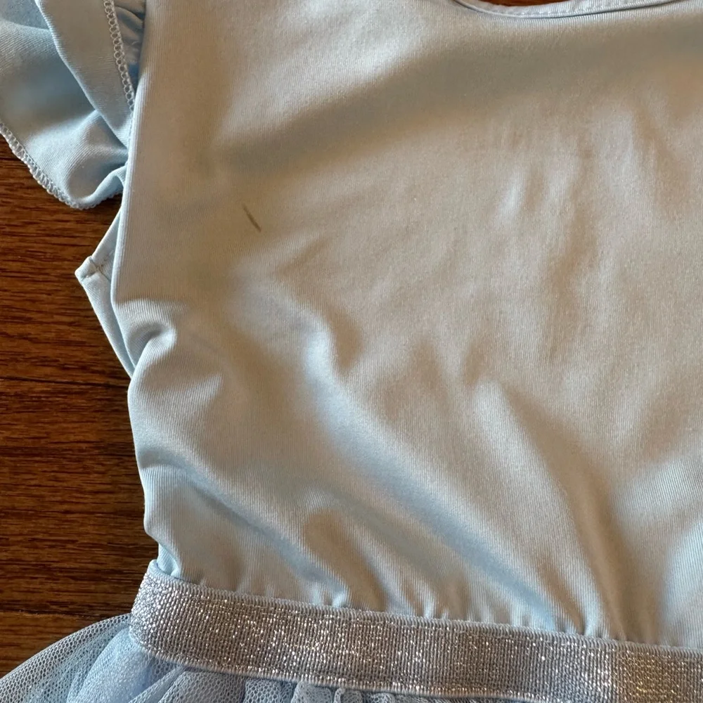 Disney Frozen II Girls Light Blue Dance Dress Short Sleeve Size 4T - Picture 5 of 6